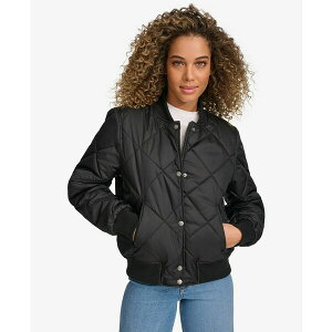[oCX fB[X WPbgu] AE^[ Women's Regular Diamond Quilted Sherpa Lined Bomber Jacket Black