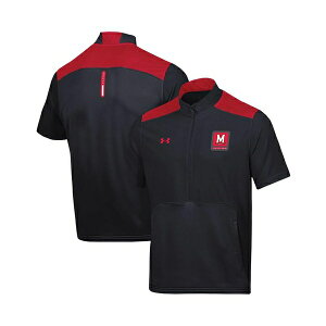 A_[A[}[ Y p[J[EXEFbgVc AE^[ Men's Black Maryland Terrapins Motivate Half-Zip Jacket Black