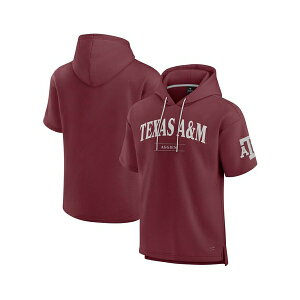 t@ieBNX Y p[J[EXEFbgVc AE^[ Men's Maroon Texas A&M Aggies Ready Short Sleeve Pullover Hoodie Maroon