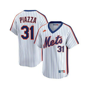�i�C�L �����Y �V���c �g�b�v�X Men's Mike Piazza White New York Mets Throwback Cooperstown Collection Limited Jersey White