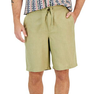 Nu[ Y JWApc {gX Men's 100% Linen Drawstring Shorts, Created for Macy's Lt/pas Grn