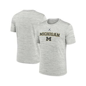 ジョーダン メンズ シャツ トップス Men's Gray Michigan Wolverines 2025 Sideline Velocity Performance T-Shirt Gray