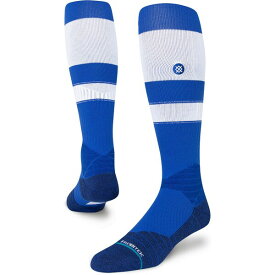 スタンス レディース 靴下 アンダーウェア Stance Adult Stripe On-Field Baseball Socks White/Blue