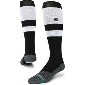 スタンス メンズ 靴下 アンダーウェア Stance Adult Stripe On-Field Baseball Socks Black White