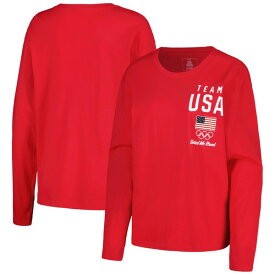 アウタースタッフ レディース Tシャツ トップス Team USA Women's Long Sleeve TShirt Red