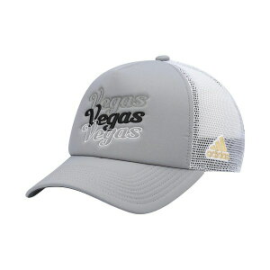 AfB_X fB[X Xq ANZT[ Women's Gray, White Vegas Golden Knights Foam Trucker Snapback Hat Gray, White