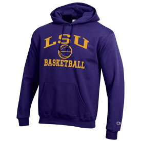 チャンピオン メンズ パーカー・スウェットシャツ アウター LSU Tigers Champion Basketball Icon Pullover Hoodie Purple