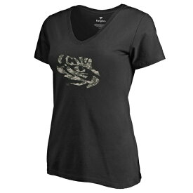 ファナティクス レディース Tシャツ トップス LSU Tigers Fanatics Branded Women's Cloak VNeck TShirt Black