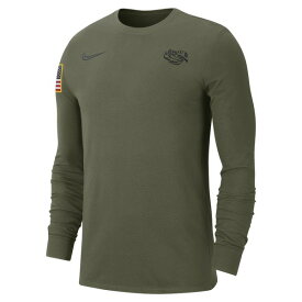 ナイキ メンズ Tシャツ トップス LSU Tigers Nike Military Pack Long Sleeve TShirt Olive