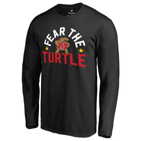 ファナティクス メンズ Tシャツ トップス Maryland Terrapins Fanatics Branded Hometown Collection Fear the Turtle Long Sleeve TShirt Black