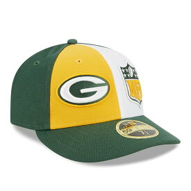 ニューエラ メンズ 帽子 アクセサリー Green Bay Packers New Era 2023 Sideline Low Profile 59FIFTY Fitted Hat Yellow/Green