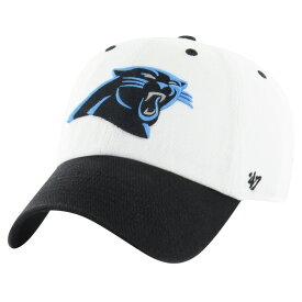 フォーティーセブン メンズ 帽子 アクセサリー Carolina Panthers '47 Double Header Diamond Clean Up Adjustable Hat White/Black