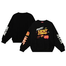 ミッチェル&ネス レディース パーカー・スウェットシャツ アウター Miami Heat Mitchell & Ness Women's Slap Sticker Lightweight Pullover Sweatshirt Black