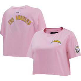 プロスタンダード レディース Tシャツ トップス Los Angeles Chargers Pro Standard Women's Cropped Boxy TShirt Pink