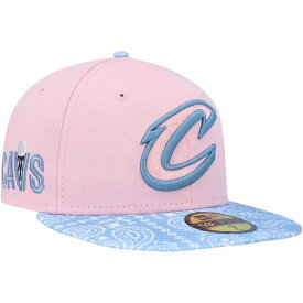 ニューエラ メンズ 帽子 アクセサリー Cleveland Cavaliers New Era Paisley Visor 59FIFTY Fitted Hat Pink/Light Blue