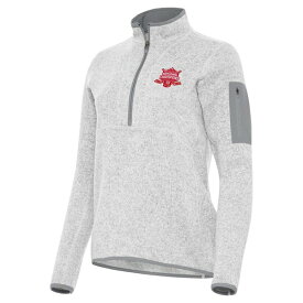 アンティグア レディース ジャケット＆ブルゾン アウター Denver Pioneers Antigua Women's 2024 NCAA Men's Ice Hockey National Champions Fortune 1/2Zip Pullover Top Heather Gray