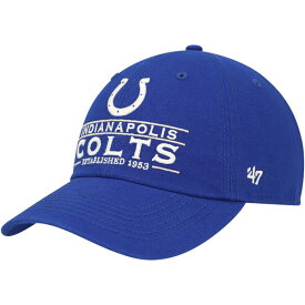 フォーティーセブン メンズ 帽子 アクセサリー Indianapolis Colts '47 Vernon Clean Up Adjustable Hat Royal