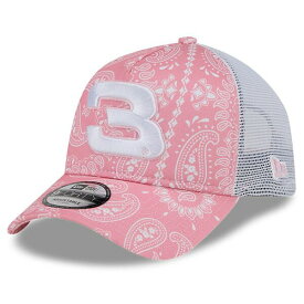 ニューエラ メンズ 帽子 アクセサリー Austin Dillon New Era 9FORTY AFrame Trucker Paisley Adjustable Hat Pink