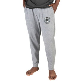 コンセプトスポーツ メンズ カジュアルパンツ ボトムス Las Vegas Raiders Concepts Sport Throwback Logo Mainstream Cuffed Terry Pants Gray