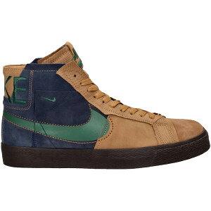 Nike �i�C�L �����Y �X�j�[�J�[ �yNike SB Zoom Blazer Mid Premium Legend Dark Brown Obsidian Patchwork�z �T�C�Y US_5.5(23.5cm) Legend Dark Brown/Obsidian/Light British Tan/Fir