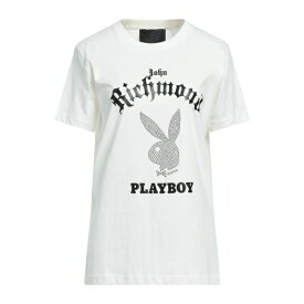 【送料無料】 ジョン リッチモンド x プレイボーイ レディース Tシャツ トップス T-shirts White