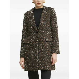 ���[�K�����[�� ���f�B�[�X �R�[�g �A�E�^�[ Leopard-print coat Black