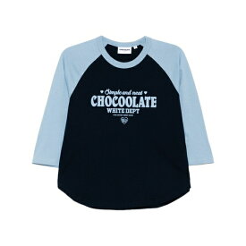 チョコレート レディース Tシャツ トップス Logo-print t-shirt Blue