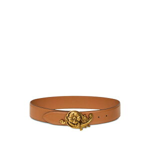 �G�g�� ���f�B�[�X �x���g �A�N�Z�T���[ Floral-buckle leather belt Brown