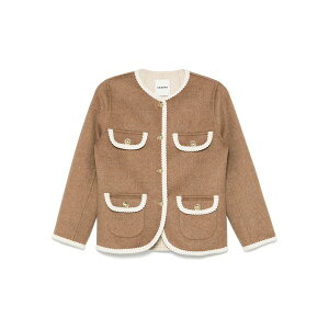 �T���h�� ���f�B�[�X �W���P�b�g���u���]�� �A�E�^�[ Button-down jacket Brown