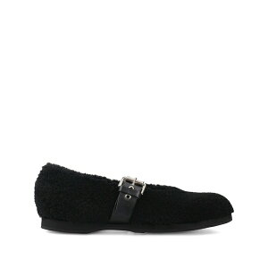 �v���~�A�[�^ ���f�B�[�X �T���_�� �V���[�Y Buckle-fastening shearling ballet flats Black