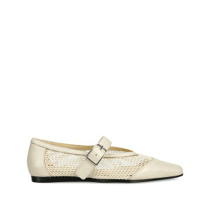 �o�K�{���h ���f�B�[�X �T���_�� �V���[�Y Delia buckle-fastening mesh ballet flats Neutrals