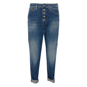 �h���_�b�v ���f�B�[�X �f�j���p���c �{�g���X Button-fly patch-pocket jeans Blue