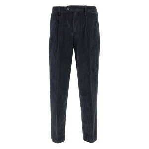 ���A�b�V�� �����Y �J�W���A���p���c �{�g���X Darts corduroy-texture chinos trousers Blue