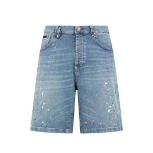 �t�B���b�v�v���C�� �����Y �J�W���A���p���c �{�g���X Paint-splatter-effect denim shorts Blue
