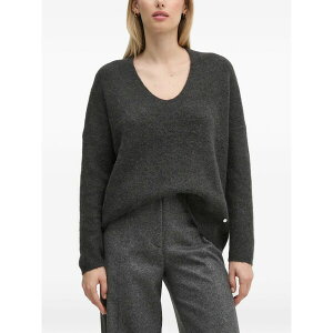 ���X ���b�V�� ���f�B�[�X �j�b�g&�Z�[�^�[ �A�E�^�[ Thora v-neck sweater Grey