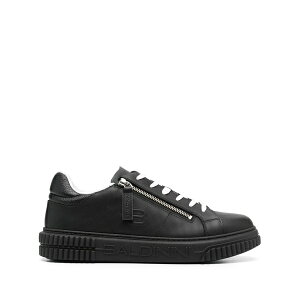 �{�[���f�B�[�j �����Y �X�j�[�J�[ �V���[�Y Logo-embossed low-top leather sneakers Black