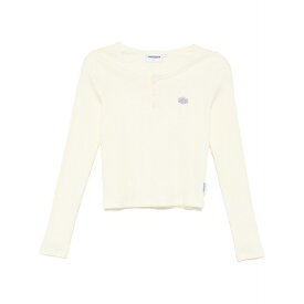 チョコレート レディース Tシャツ トップス Logo-embroidered t-shirt White