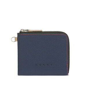 �}���j �����Y ���z �A�N�Z�T���[ Pebbled saddle stitches wallet Blue