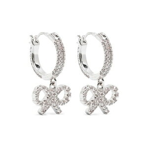 �Z���t�E�|�[�g���C�g ���f�B�[�X �s�A�X���C�������O �A�N�Z�T���[ Crystal bow hoop earrings Silver