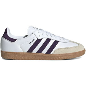 adidas �A�f�B�_�X ���f�B�[�X �X�j�[�J�[ �yadidas Samba OG White Alumina Aurora Plum (Women's)�z �T�C�Y US_W_11 Cloud White/Alumina/Aurora Plum