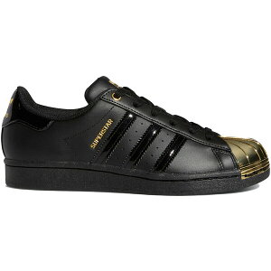 adidas AfB_X fB[X Xj[J[ yadidas Superstar Metal Toe Black Gold Metallic (Women's)z TCY US_6(23.0cm) Core Black/Core Black/Gold Metallic