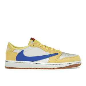 Jordan �W���[�_�� ���f�B�[�X �X�j�[�J�[ �yJordan 1 Retro Low OG SP Travis Scott Canary (Women's)�z �T�C�Y US_6(23.0cm) Canary/Racer Blue/Light Silver/Gum Medium Brown