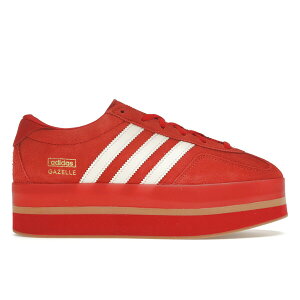 adidas AfB_X fB[X Xj[J[ yadidas Gazelle Stack Red Cream White (Women's)z TCY US_6(23.0cm) Red/Cream White/Gold Metallic