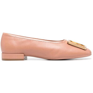 Ferragamo tFK fB[X Xj[J[ yFerragamo Embossed-Logo Plaque Ballerina Shoes Pink (Women's)z TCY US_9(26.0cm) Pink