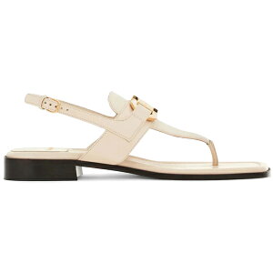 Ferragamo tFK fB[X Xj[J[ yFerragamo Gancini-Buckle Leather Sandals White (Women's)z TCY US_8.5(25.5cm) White