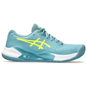 ASICS AVbNX fB[X Xj[J[ yASICS Gel-Challenger 14 Clay Gris Blue Safety Yellow (Women's)z TCY US_W_10 Gris Blue/Safety Yellow
