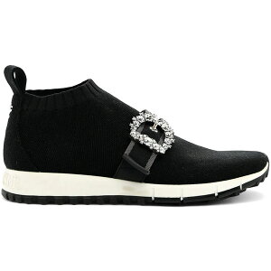Jimmy Choo �W�~�[�`���E ���f�B�[�X �X�j�[�J�[ �yJimmy Choo Knit Crystal Cheri Oakland Sneaker Black Crystal (Women's)�z �T�C�Y EU_38(24cm) Black/Black