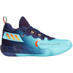 adidas �A�f�B�_�X �����Y �X�j�[�J�[ �yadidas Dame 7 EXTPLY Dark Blue�z �T�C�Y US_12.5(30.5cm) Dark Blue/Pulse Aqua/Solar Red