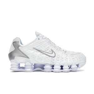 Nike �i�C�L �����Y �X�j�[�J�[ �yNike Shox TL White Metallic Silver�z �T�C�Y US_7.5(25.5cm) White/Metallic Silver-Max Orange-White