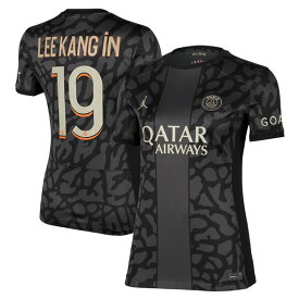 【送料無料】 ジョーダン レディース ユニフォーム トップス Lee Kang In Paris SaintGermain Jordan Brand Women's 2023/24 Third Stadium Replica Player Jersey Anthracite